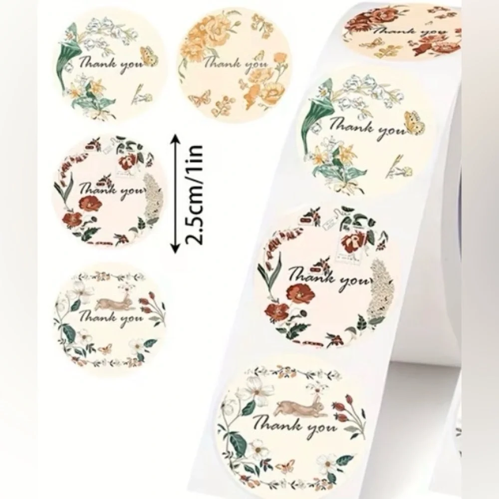 Thank You Design Stickers 100ct~ 1”  (Boutique) ~NEW~ 2 For $12